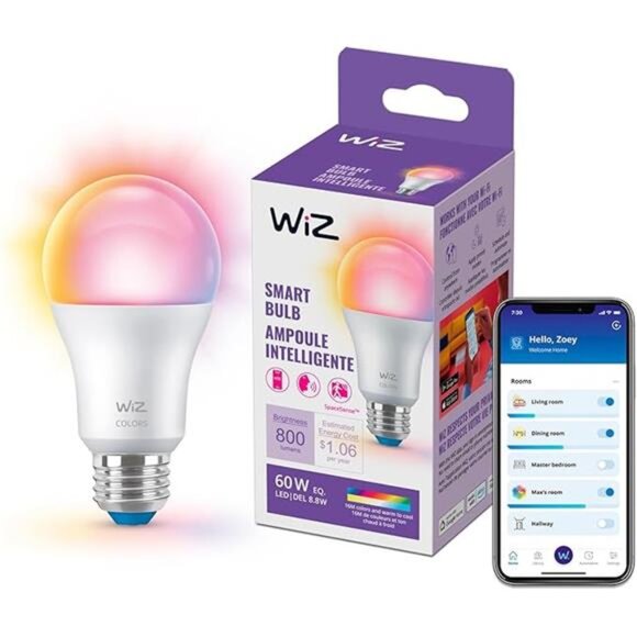 WiZ Connected 60W A19 LED Smart Light Bulbs - Connects to Your Wi-Fi - E26 - Picture 7 of 7